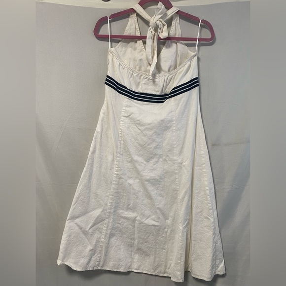Esprit White Linen Halter Dress Size 10 - Picture 7 of 10